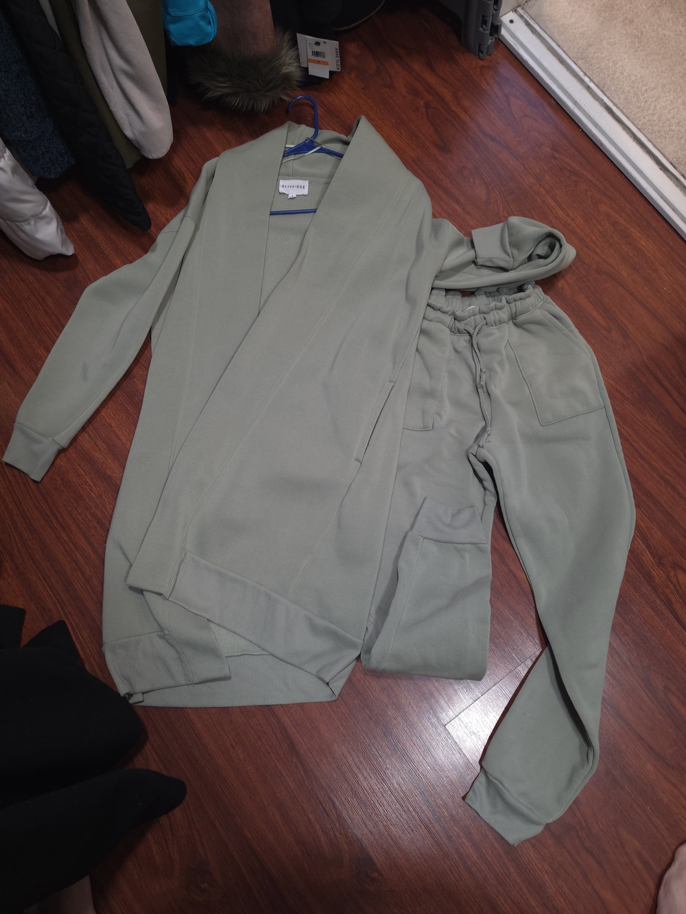 Olive & Oak Sage Green Shawl Collar Cardigan